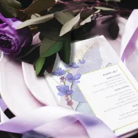 Wildflower Wedding Watercolor Menu Peri ID954