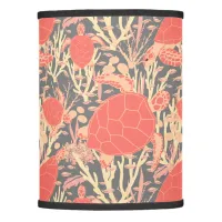 Ocean Turtles in Coral Reef Pink Grey Lamp Shade