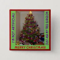 A Real Christmas Tree Button