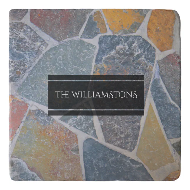 Elegant Painted Cobblestones / Decorative Stones Trivet