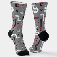 Funny Plumber Plumbing Tools Patterned Socks