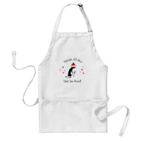 Sleigh All Day Then Ros&#233; Funny Christmas Cat Adult Apron