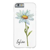 Single Chamomile Flower Pretty Watercolor Floral Barely There iPhone 6 Case