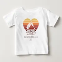 Vintage Abstract Red Yellow Heart 1st Mother's Day Baby T-Shirt