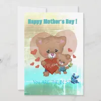 Happy Mother's Day with Teddy Bears Card