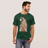 Gnome with Basket of Strawberries Plaid Hat Unisex T-Shirt