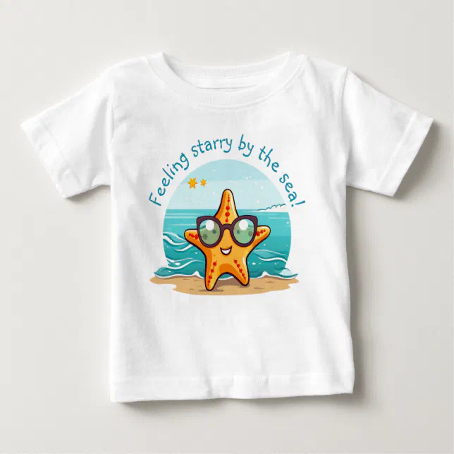 Sea Adventure | Cute Starfish with Sunglasses Baby T-Shirt