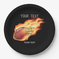 Rugby Themed Party add logo Paper Plates