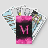 Pink Celestial Signature Monogrammed Playing Cards
