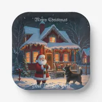 A Merry Festive Christmas Holiday  Paper Plates