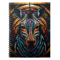 Vibrant Mosaic Zebra Notebook