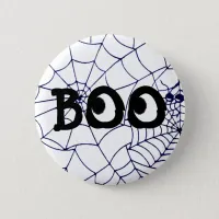 Purple and Black Halloween Boo Eyeballs Button