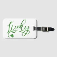 Lucky Shamrock St Patricks Day Irish Luggage Tag