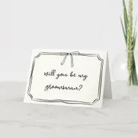 Classic Simple Elegant Groomsmen Proposal Card