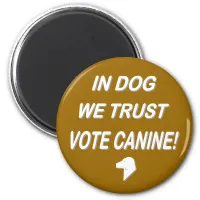 Vote Dog with White Text Magnet