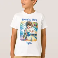 Bowling Party Boy's Anime Birthday Personalized T-Shirt