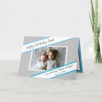 Happy Birthday Dad Personalized Kid's Photo Card