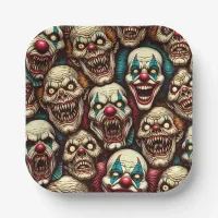 Horrifying Clowns Halloween Party  Paper Plates