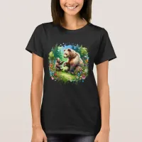 Cute Watercolor Bear and Cub T-Shirt