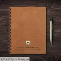 Luxe Monogram Business Notebook