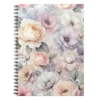 Elegant Rose Blossoms Spiral Notebook