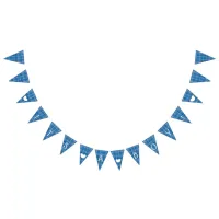 Blue Plaid Its a Boy Baby Shower Flag Bunting