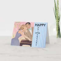 Happy Anniversary Lover, Vintage Couple Card