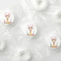 Baby Giraffe Floral, It's a Girl  | Baby Shower Life Saver&#174; Mints