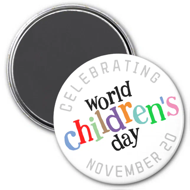 Colorful Happy World Children's Day Magnet