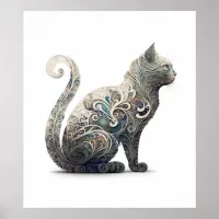 Paisley cat poster