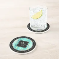 Elegant 44th Turquoise Wedding Anniversary Coaster