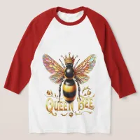 Majestic Queen Bee Illustration Featuring a Crown  T-Shirt