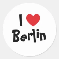 I Love Berlin Classic Round Sticker