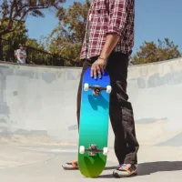 Sea and Sky Blue and Green Gradient Skateboard