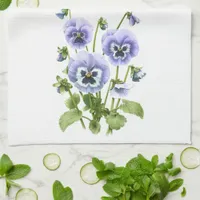 Purple Pansies Kitchen Towel