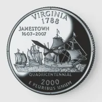 Faux Virginia State Quarter Clock