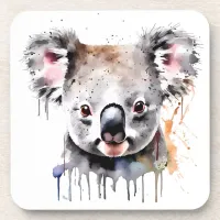 Koala Bear Portrait Beverage Coaster