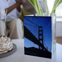Golden Gate Bridge Photo Edit - Rainy Night Card
