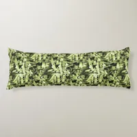 Watercolor Pattern in Green Abstract Contemporary Body Pillow