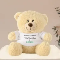 Personalized Merry Christmas Festive Holiday Soft Teddy Bear