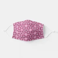 Pink Modern Trendy Chic Geometric Pattern Adult Cloth Face Mask