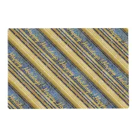 Blue Gold Christmas Pattern#28 ID1009 Placemat