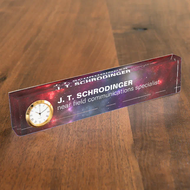 Starfield with Multicolored Cosmic Dust Name Plate