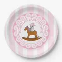 Personalized Cowgirl Baby Shower Paper Plates