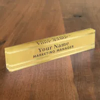 Gold + Antique Brass Desktop Custom Name Plate