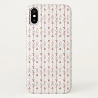 Chic Rose Gold Foil Look | Boho Tribal Arrows iPhone XS Case