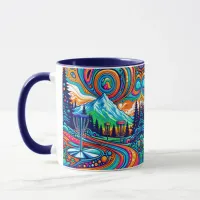 Psychedelic Disc Golf Course  Mug