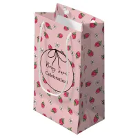 Strawberry Berry Sweet Hand Drawn Baby Shower Small Gift Bag