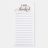 *~* Gratitude List Rose Gold I AM THANKFUL Magnetic Notepad