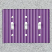 Rustic Country-Style Thin Purple Stripes Light Switch Cover